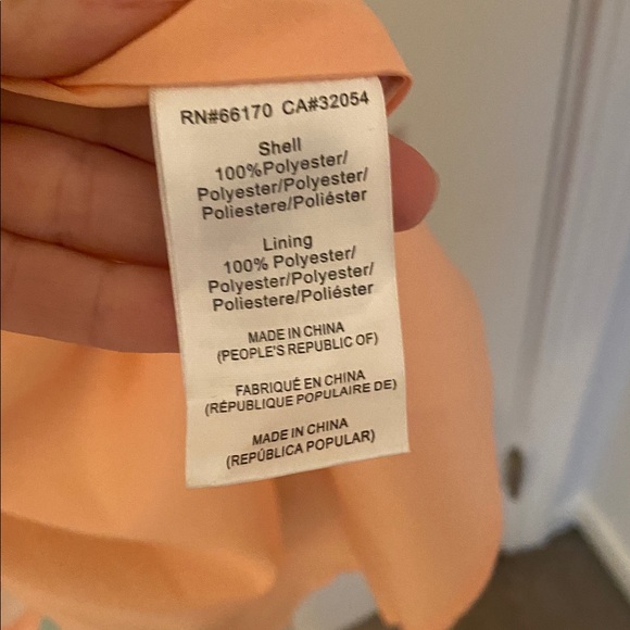 NWT. Anthropologie Peach Floral High Low Dress - Picture 12 of 12